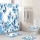 Set baie 4 piese: perdea, covorase si husa de toaleta, Blue Butterflies