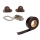 Set montaj folie terasa: Banda intarire maro, 10 bride rotative si 10 capse metalice