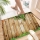 Set baie 2 piese: perdea si covoras, model Grass