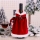 Set 2 huse festive pentru sticla de vin, decoratiune de Craciun