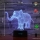 Lampa de veghe 3D, LED 7 culori, lumina ambientala - Elefant