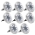 Set 8/12 lampi solare 8 LED, Silver Disk Lights