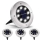 Set 8/12 lampi solare 8 LED, Silver Disk Lights