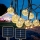 Set 2 x Instalatie solara LED 30 globulete, Alb cald