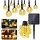 Set 2 x Instalatie solara LED 30 globulete, Alb cald