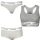 Set 3 piese lenjerie intima Calvin Klein. Culori disponibile: negru si gri