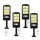 Set 4 x Lampa solara cu 6 celule, telecomanda