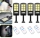 Set 4 x Lampa solara cu 6 celule, telecomanda