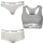 Set 3 piese lenjerie intima Calvin Klein. Culori disponibile: negru si gri