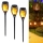 Set 2 x Lampa solara cu efect flacara, 51.5 cm