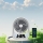 Ventilator solar cu 2 becuri si lanterna