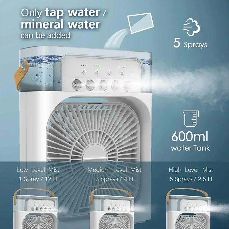 Ventilator cu rezervor de apa 600 ml