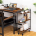 Raft slim metalic cu 3 polite MDF, 81 cm