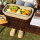 Lighean pliabil cu masuta picnic, 8 Litri