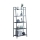 Raft metalic decorativ cu 5 polite, 113 cm, Negru