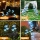 Set 2 x Lampa solara Hortensie 70 cm, lumina calda