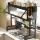 Raft scurgator vase si tacamuri, 85 cm, Negru