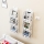 Set 2 x Etajera suspendata baie, 60x17 cm, Alb