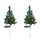 Set 2 x Lampa solara LED de Craciun, brad impodobit 68 cm