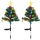 Set 3 x Lampa solara LED de Craciun, brad impodobit 68 cm