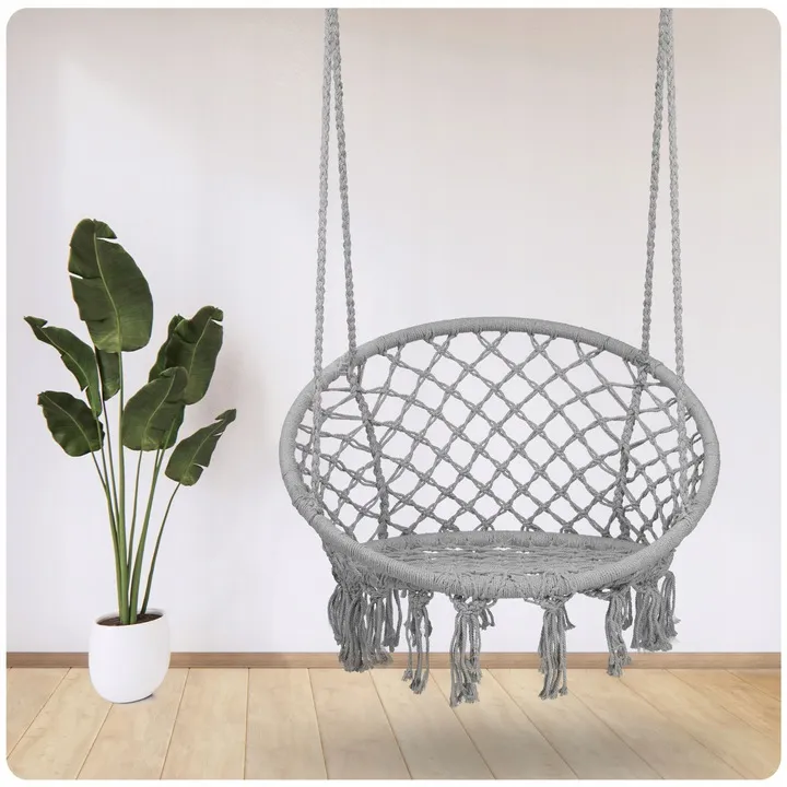 Hamac cocon - scaun suspendabil rotund, Gri