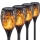 Set 2 x Lampa solara tip torta cu efect flacara, 50 cm