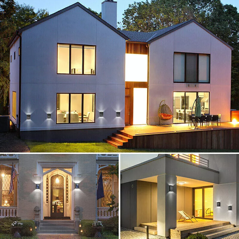 Set 4 x lampa solara 4 LED lumina bidirectionala