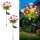 Set 2 x Lampa solara Bujori Roz 60 cm, iluminat ambiental gradina