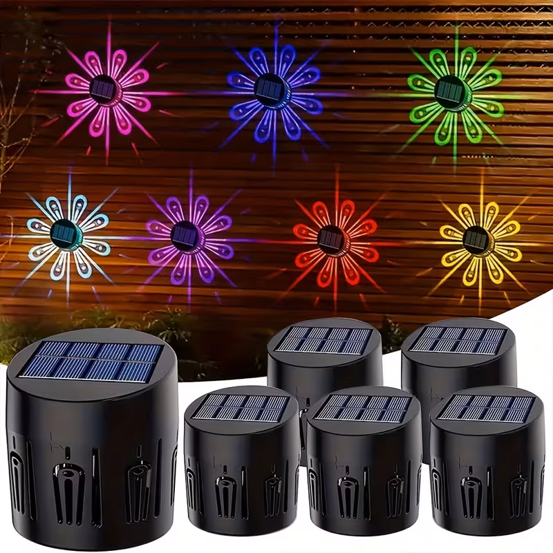 Set 6 lampi solare, LED RGB