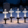Set 4 x Cruce solara LED pentru mormant