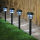 Set 4 x Lampa solara 24 cm, Negru
