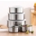 Set 5 caserole metalice cu capace din plastic