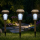 Set 3 x lampa solara felinar 26 cm, Bronz