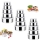 Set 15 caserole metalice cu capace din plastic