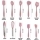 Set 12 ustensile din silicon, pentru gatit - Roz