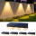 Set 4 x lampa solara de perete, Alb cald