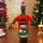 Set 2 huse festive pentru sticla de vin, decoratiune de Craciun - 2