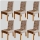 Set 6 huse pentru scaune, elastice si catifelate, Cappuccino