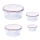 Set 4 caserole termorezistente, sticla, capac, Wellberg