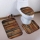 Set pentru baie: perdea, covorase si husa de toaleta, Wood