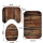 Set pentru baie: perdea, covorase si husa de toaleta, Wood