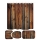 Set pentru baie: perdea, covorase si husa de toaleta, Wood