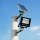 Proiector LED 1200 W cu panou solar, telecomanda inclusa