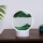 Lampa decorativa tip clepsidra, nisipuri miscatoare, Verde