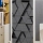 Autocolant decorativ pentru usa - 77 x 220 cm, Black Madera