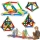 Joc creativ pentru copii, magnetic - 74 piese, Magnastix