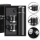 Set 4 piese: Termos 500 ml + 3 cesti, otel inoxidabil, Negru