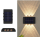 Set 2 x lampa solara de perete 6 LED, lumina bidirectionala