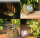 Set 3 x lampa solara cu aspect de piatra