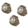 Set 3 x lampa solara cu aspect de piatra